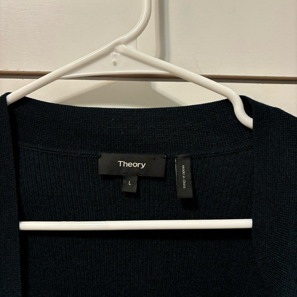Theory Green Merino Wool Cardigan Sweater - Picture 4 of 7